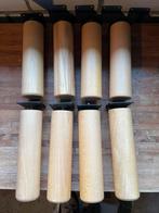 Meubel poten hout 8 stuks met metalen schroefplaat, Huis en Inrichting, Woonaccessoires | Overige, Zo goed als nieuw, Ophalen