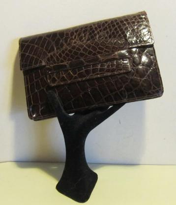 Art deco krokodillenleren avondtas, wristlet m polslus 744 beschikbaar voor biedingen