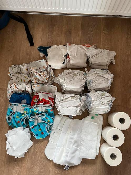 Pakket herbruikbare luiers + fleece inleggers + inlegvellen, Enfants & Bébés, Bains & Soins, Enlèvement ou Envoi