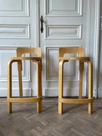Originele Artek barkrukken van Alvar Aalto – Set van 2, Ophalen, Twee, Zo goed als nieuw, Hout