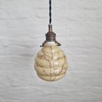 Lampes à suspension vintage en verre opalin marbré., Antiquités & Art, Curiosités & Brocante, Enlèvement ou Envoi