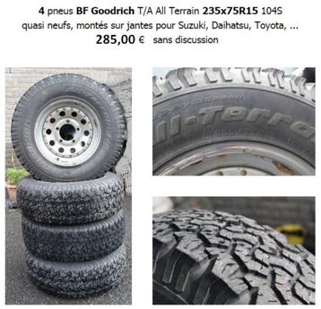 jantes et pneus 4x4 beschikbaar voor biedingen