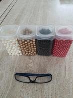 Lot de 4 boîtes de perles red,ivory,Black,gold, Ophalen of Verzenden, Nieuw