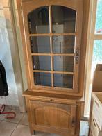 Eiken vitrinekast, Ophalen, Zo goed als nieuw, Glas