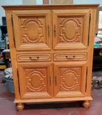 Eiken barkast dressoir wandmeubel uittrekbare tafel 6 stoel, Huis en Inrichting, Kasten | Computermeubels, Ophalen, Zo goed als nieuw