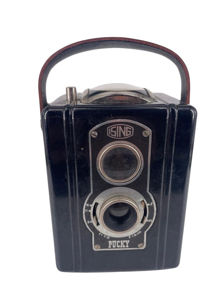 Vintage camera van Ising Pucky bakeliet uit Duitsland, Verzamelen, Foto-apparatuur en Filmapparatuur, Fototoestel, 1940 tot 1960
