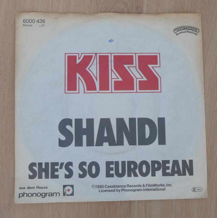 7"  Kiss ‎– Shandi, Cd's en Dvd's, Vinyl Singles, Gebruikt, Single, Rock en Metal, 7 inch, Ophalen of Verzenden