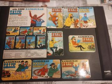 volledige set kuifje 8 stickers : 1977 salik + reclame beschikbaar voor biedingen