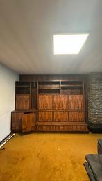 Prachtige 60’s maatkast in hout – vintage stijl, Maison & Meubles, Armoires | Armoires murales, Avec tablette(s), 300 cm ou plus