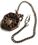 Zak horloge, antique brons look, nieuw, Ophalen of Verzenden