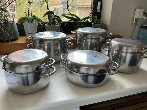 Kookpotten, Huis en Inrichting, Keuken | Potten en Pannen, Gebruikt, Kookpan of Snelkookpan, Inox, Keramische plaat, Ophalen