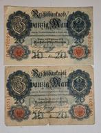 2x 20 Reichsmark 1914, Série, Enlèvement ou Envoi, Allemagne