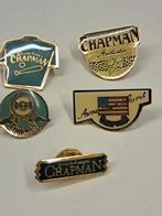 5 verschillende Chapman pins vintage, Ophalen of Verzenden, Zo goed als nieuw, Sport, Speldje of Pin