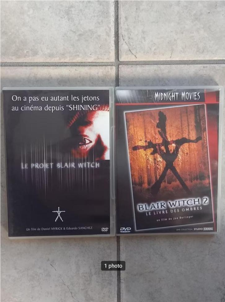 dvd le projet blair witch 1 et 2 état neuf, Cd's en Dvd's, Dvd's | Horror, Zo goed als nieuw, Spoken en Geesten, Alle leeftijden