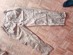 Beige broek met elastische taille grote maat, Nieuw, Beige, Maat 34 (XS) of kleiner, Ophalen of Verzenden