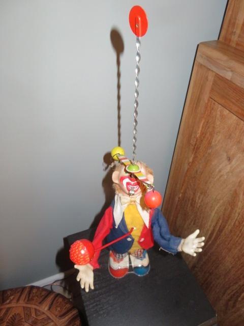 Clown cirkus jongleur speelgoedautomaat, Antiek en Kunst, Curiosa en Brocante, Ophalen of Verzenden