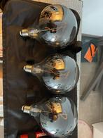 E27 ledlamp globe transparant grijs glas, Ophalen, Zo goed als nieuw, Gloeilamp