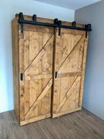 Steigerhout kleerkast met loft deuren., Huis en Inrichting, Kasten | Kleerkasten, Ophalen, Gebruikt, 150 tot 200 cm, 200 cm of meer