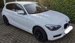 mooie witte BMW 114i - 3 deurs - 1 serie - F21 - trekhaak, Te koop, Benzine, Airconditioning, Zwart