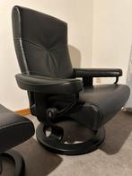 Stressless zetel met voetbank, Huis en Inrichting, Ophalen, Gebruikt, Minder dan 75 cm, Hededaags
