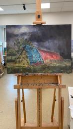 schilderij canvas 60x80 olieverf, Ophalen