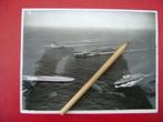 Persfoto "HMS Eagle, Victorious, Indomitable"., Ophalen of Verzenden, Marine, Foto of Poster