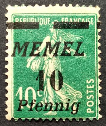Memel type zaaister opdrukzegel 1922
