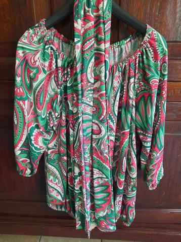 Vero Moda kleurrijke blouse met sjaaltje, Kleding | Dames, Maat 38/40 (M), Vero Moda, Ophalen of Verzenden, Gedragen