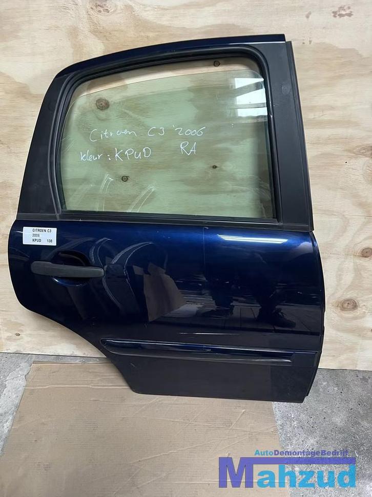 CITROEN C3 1 Blauw KPUD rechts achter deur 2002-2009, Auto-onderdelen, Carrosserie, Deur, Citroën, Achter, Rechts, Gebruikt