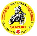 (s56) Suzuki World Champion, sticker, Verzamelen, Ophalen of Verzenden, Gebruikt