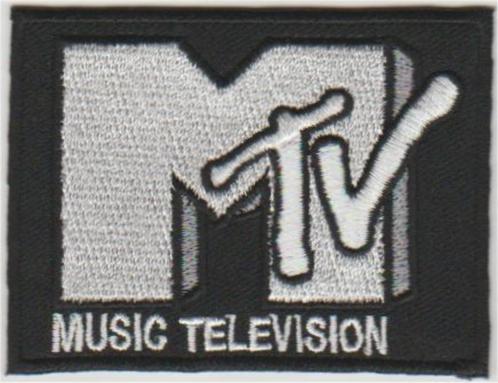 MTV Music Television stoffen opstrijk patch embleem, Verzamelen, Muziek, Artiesten en Beroemdheden, Nieuw, Kleding, Verzenden