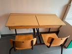 Vintage schoolbank, Huis en Inrichting, Ophalen, Gebruikt, Bureau