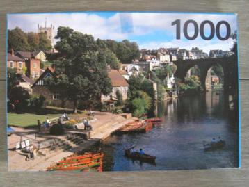 Puzzel 1000 stuks - kajak aan het water met brug beschikbaar voor biedingen