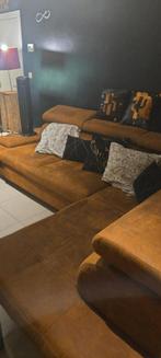 Salon cognac, Enlèvement, Comme neuf, Tissus, Moderne