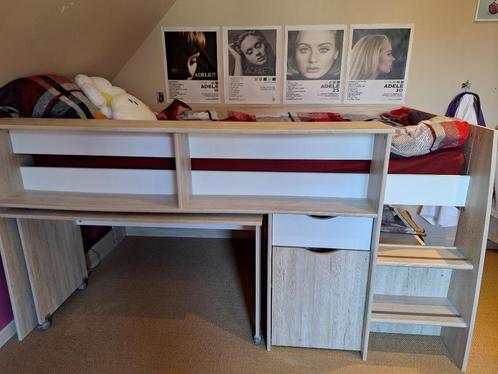 Halfhoogslaper Tempo (optioneel ook matras en topper), Huis en Inrichting, Slaapkamer | Stapelbedden en Hoogslapers, Zo goed als nieuw