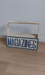 Cottage houten magazinehouder, Ophalen of Verzenden, Gebruikt