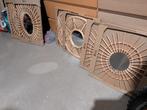Lot 6 miroirs rotin / osier, Neuf