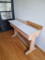 Vintage Bureau lessenaar schoolbank, Huis en Inrichting, Ophalen, Gebruikt, Bureau