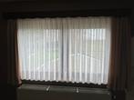 Gratis vitrage en gorden met bevestiging + Gordijnkast, Ophalen, Gebruikt, Bruin, 200 cm of meer