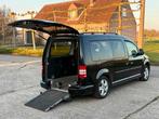 ♿️Volkswagen Caddy Maxi 1.6TDI Rolstoel Invalinde TPMR, Auto's, Euro 5, Monovolume, Zwart, Bedrijf