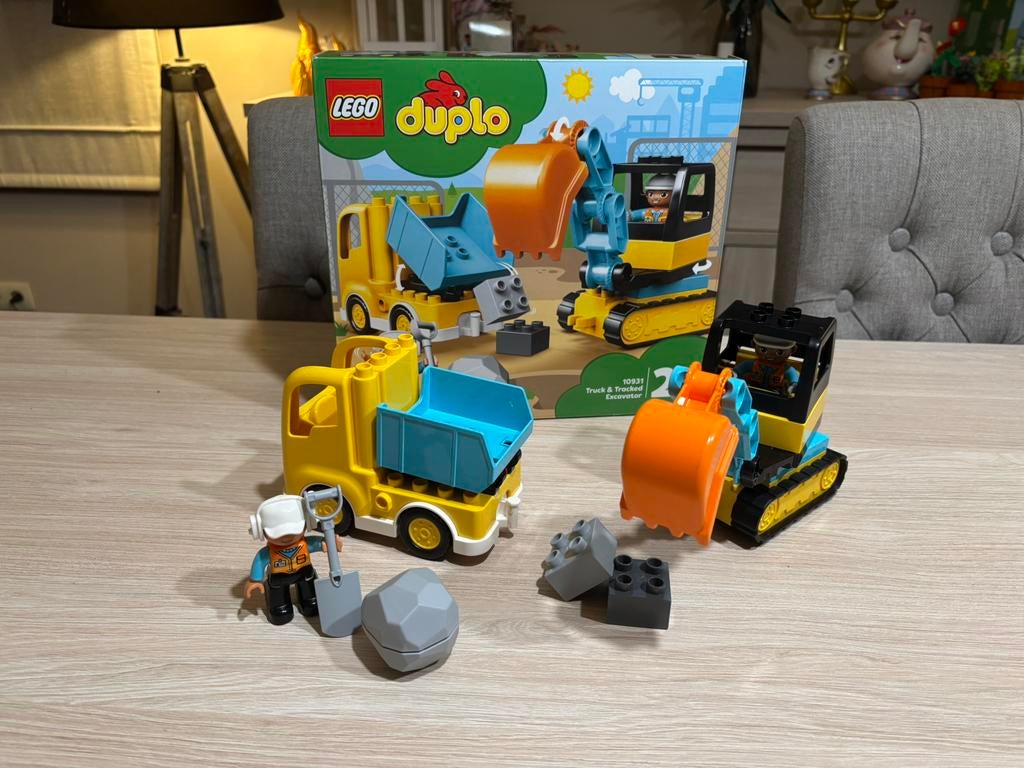 Duplo truck en graafmachine incl doos, Ophalen, Zo goed als nieuw, Duplo