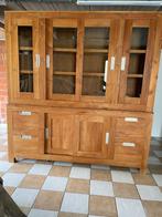 Teak vitrinekast en dressoir kast, Huis en Inrichting, Ophalen of Verzenden, Zo goed als nieuw, Teakhout