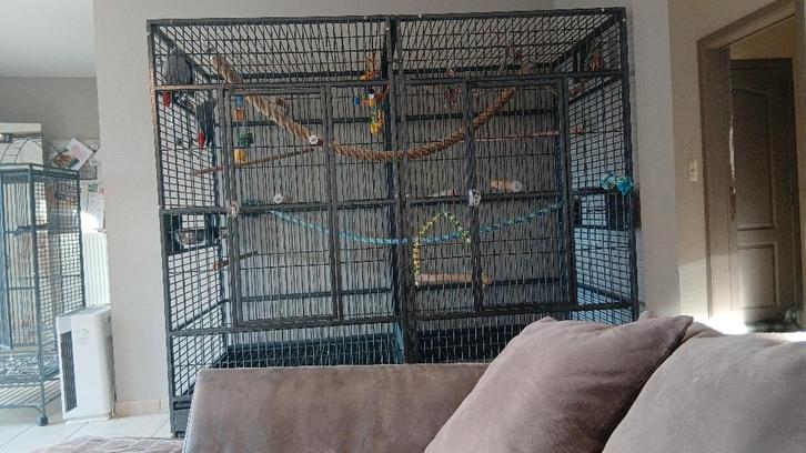 Villa Amalia dubbele papagaaienkooi, Dieren en Toebehoren, Vogels | Hokken en Kooien, Zo goed als nieuw, Ophalen