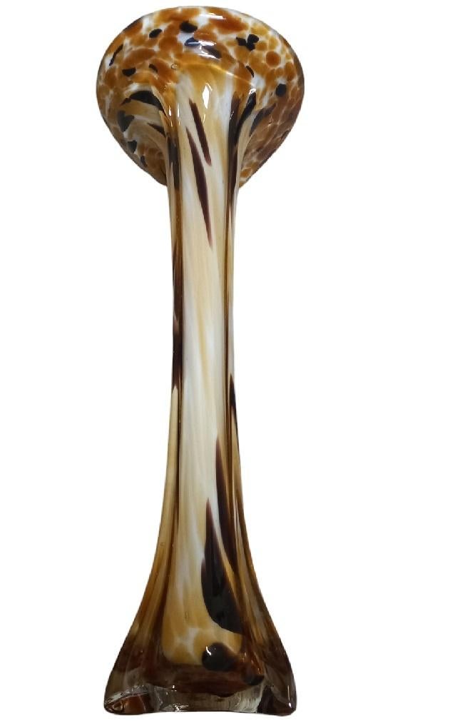 vintage lelie glazen vaas., Antiek en Kunst, Ophalen of Verzenden