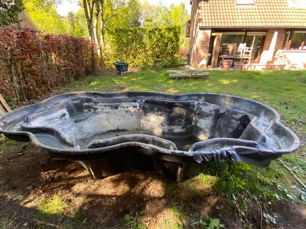 Polyester vijverbak, Tuin en Terras, Vijvers, Ophalen, Gebruikt