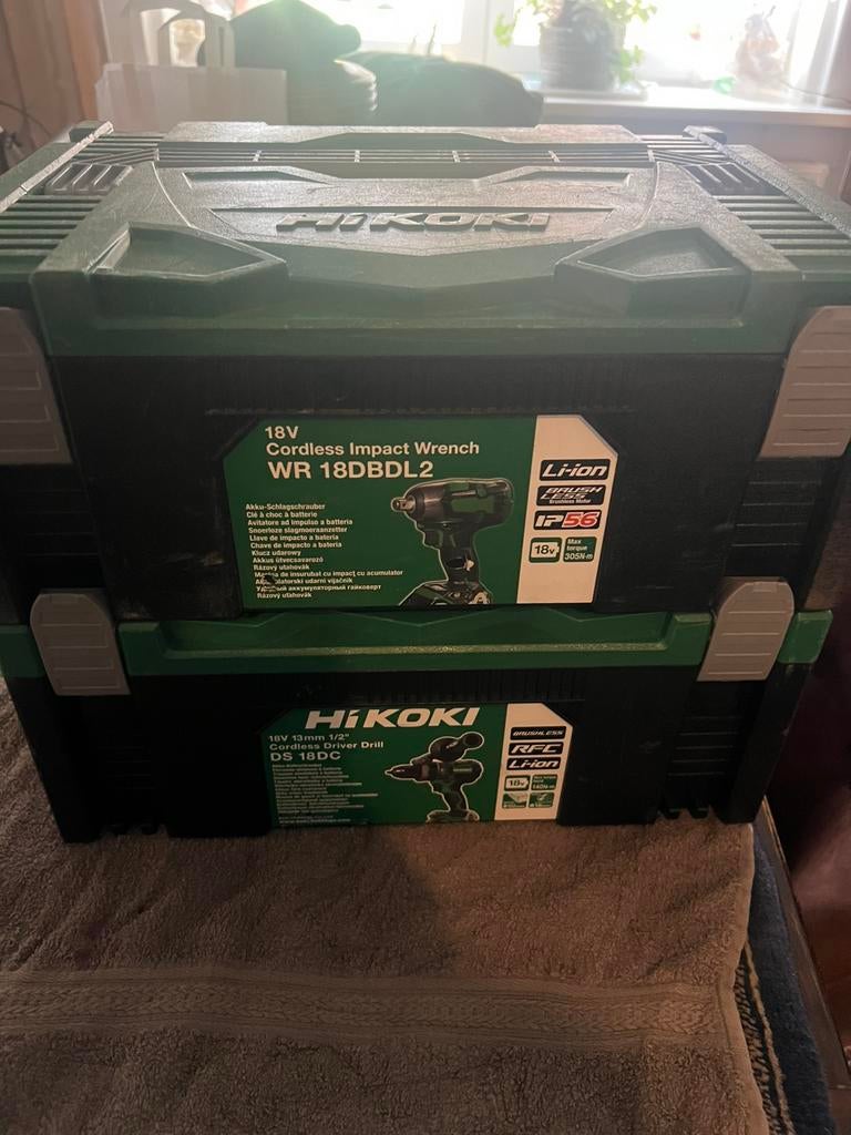 Hikoki set 18v, Ophalen, Zo goed als nieuw, Boormachine