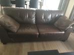 2x 2,5 zit leder donkerbruin., Huis en Inrichting, Ophalen, Gebruikt, 100 tot 125 cm, Driepersoons