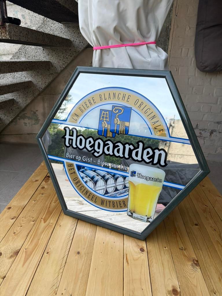Miroir bière Hoegaarden décoratif, Enlèvement, Comme neuf