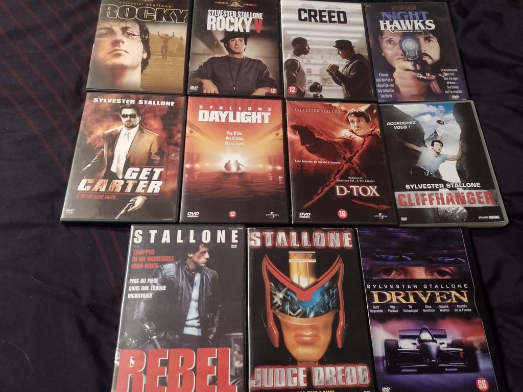 Te koop op dvd 11 Sylvester Stallone-films, Vanaf 9 jaar, Ophalen of Verzenden, Zo goed als nieuw, Actie