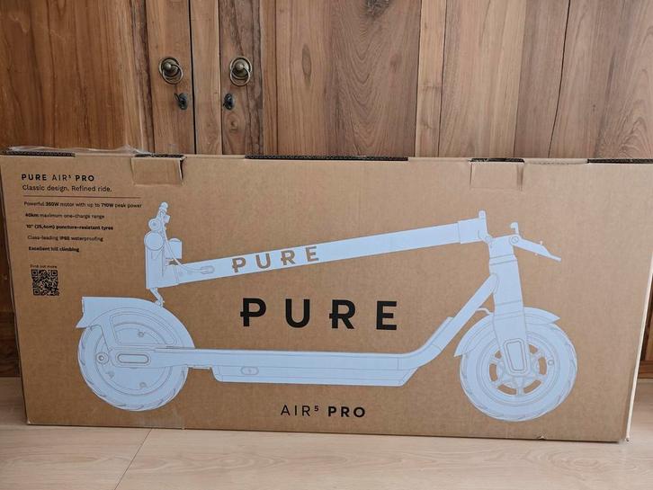 E - step (elektrische step) Zwarte Pure air 5 pro, Vélos & Vélomoteurs, Trottinettes, Neuf, Step électrique (E-scooter), Enlèvement